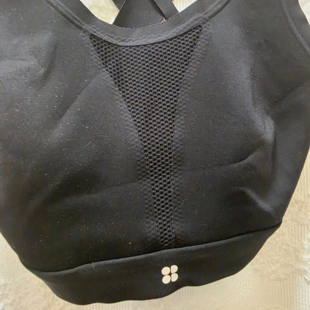 Sweaty Betty‎ All Train High Support Sports Bra Black Cross Back Size 32E